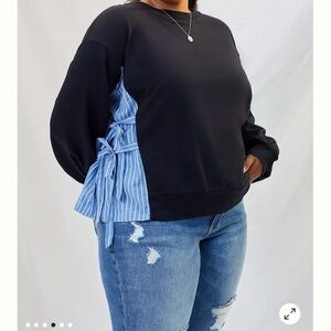 Anthropologie plus size side tie sweatshirt. Size 2X